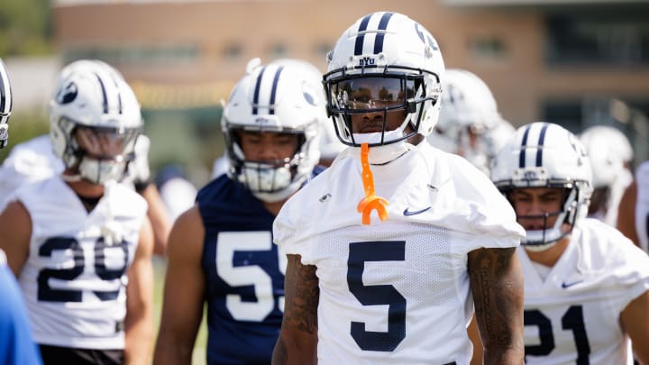 BYU wide receiver Darius Lassiter at BYU Fall camp