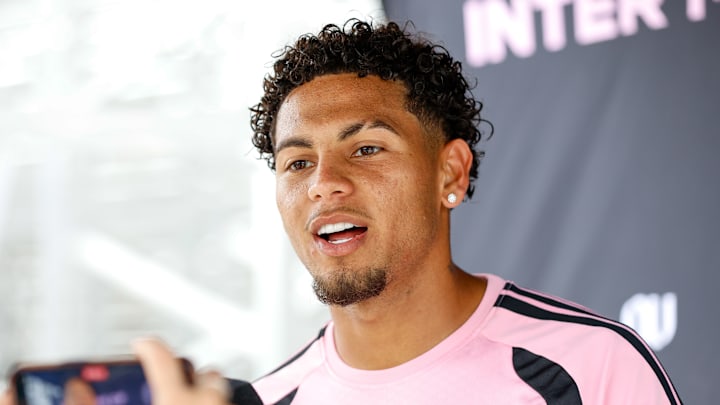 Inter Miami CF midfielder David Ruíz speaks to the media after training Wednesday.