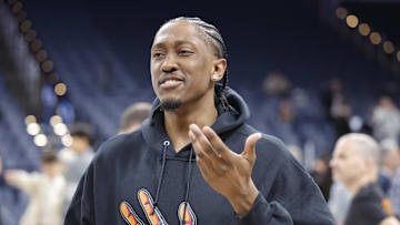 Oklahoma City Thunder forward Jalen Williams during NBA Finals Media Day.