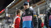 Nov 18, 2023; Las Vegas, Nevada, USA;  BWT Alpine F1 driver Pierre Gasly of France (10) during the Formula 1 Heineken Silver Las Vegas Grand Prix at the Las Vegas Strip Circuit. Mandatory Credit: Lucas Peltier-USA TODAY Sports