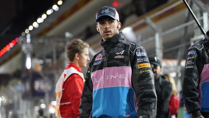 Nov 18, 2023; Las Vegas, Nevada, USA;  BWT Alpine F1 driver Pierre Gasly of France (10) during the Formula 1 Heineken Silver Las Vegas Grand Prix at the Las Vegas Strip Circuit. Mandatory Credit: Lucas Peltier-USA TODAY Sports