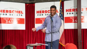 Georgia GOP Senate Candidate Herschel Walker Holds Rally Day Before Primary Election