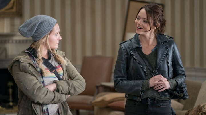 Little Rock (Abigail Breslin) and Wichita (Emma Stone) in Columbia Pictures' ZOMBIELAND: DOUBLE TAP.