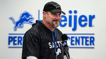 Detroit Lions head coach Dan Campbell speaks at Meijer Performance Center in Allen Park on Friday, Jan.3, 2025.