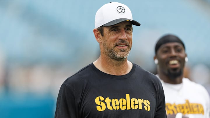 Pittsburgh Steelers quarterback Aaron Rodgers didn't play in the team's preseason opener against the Jaguars.