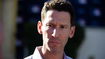 Boston Red Six chief baseball officer Craig Breslow speaks to the media during the MLB General Manager's Meetings at Omni Scottsdale Resort & Spa.