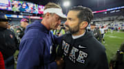 Duke football head coach Manny Diaz versus Ole Miss