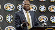Oct 15, 2025; Birmingham, AL, USA; Missouri Tigers head coach Dennis Gates talks with the media during SEC Media Days at Grand Bohemian Hotel. Mandatory Credit: Vasha Hunt-Imagn Images