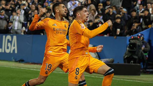 Federico Valverde after scoring against Leganes