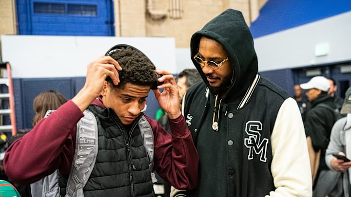 Four-star commit Kiyan Anthony says his dad, Syracuse basketball legend Carmelo Anthony, will be at every 'Cuse home game.