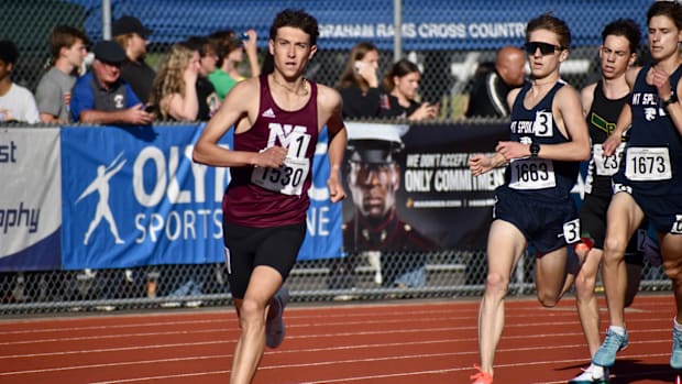 Mercer Island's Owen Powell runs first sub-1:50 time in 800 meters at any WIAA state meet ever - 1:49.28 on Saturday.
