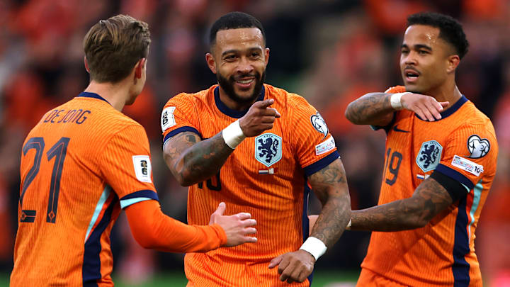 Holanda de Frenkie de Jong e Memphis Depay enfrenta a Polônia Holanda de Frenkie de Jong e Memphis Depay enfrenta a Polônia