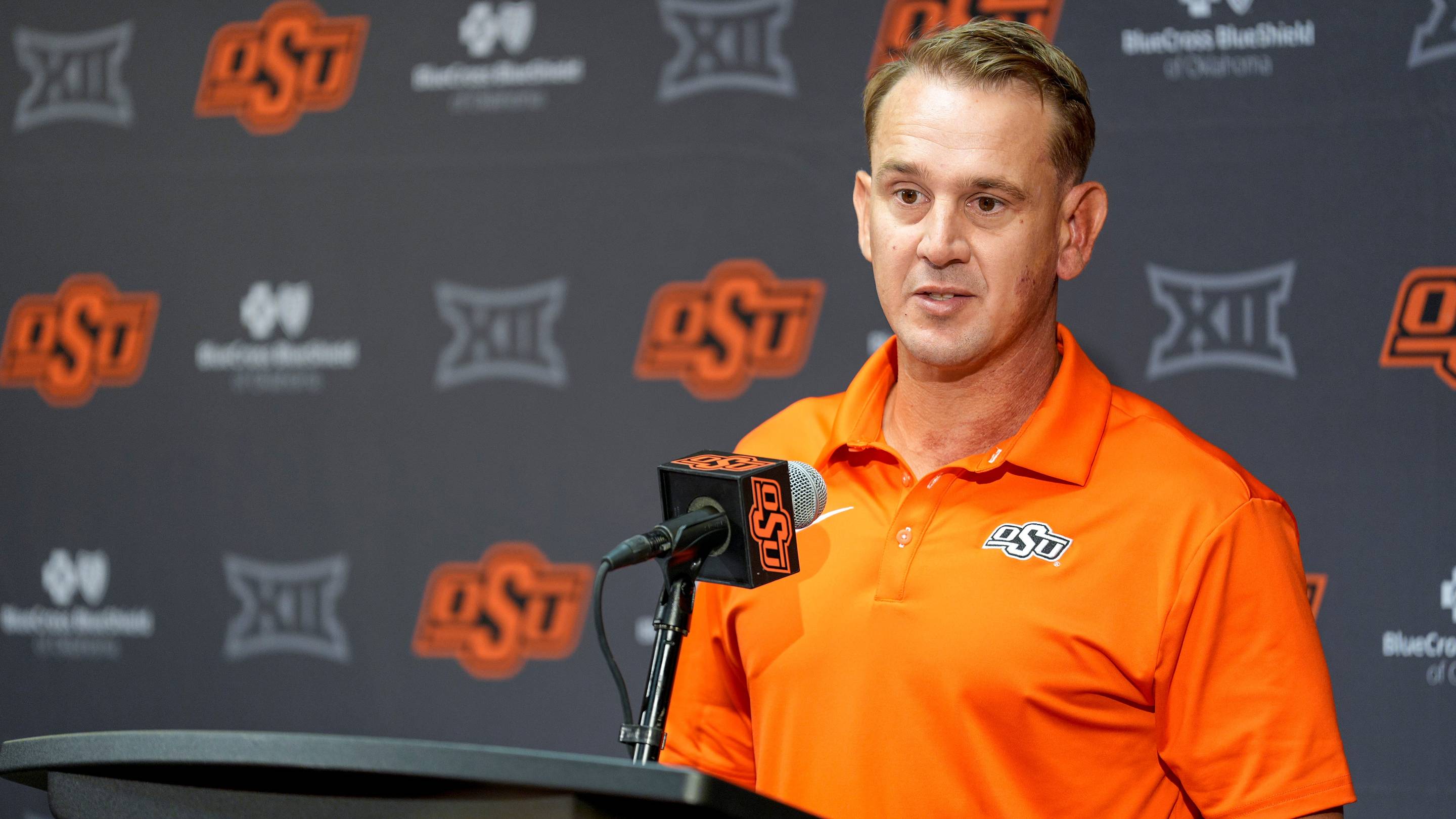 Oklahoma State head coach Eric Morris. | USA TODAY Network via Reuters Connect
