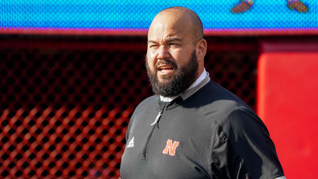 Nebraska Cornhuskers assistant coach Donovan Raiola