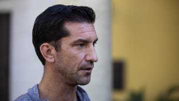 Nov 8, 2023; Scottsdale, AZ, USA; Arizona Diamondbacks general manager Mike Hazen speaks to the media during the MLB General Manager's Meetings at Omni Scottsdale Resort & Spa. Mandatory Credit: Mark J. Rebilas-USA TODAY Sports