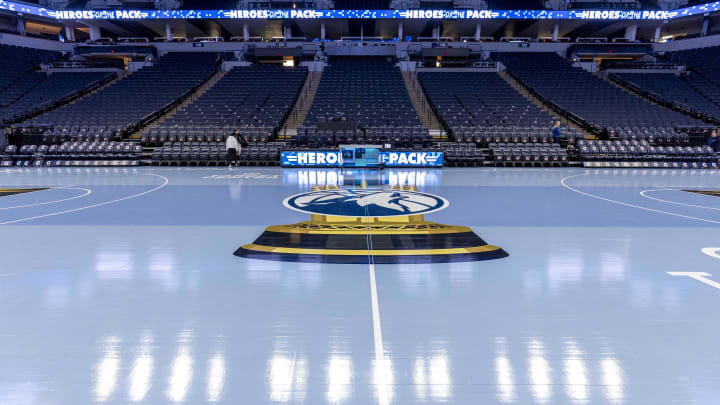 Nov 28, 2023; Minneapolis, Minnesota, USA; A general view of Target Center before a in season tournament game between the Oklahoma City Thunder and Minnesota Timberwolves at Target Center. Mandatory Credit: Jesse Johnson-USA TODAY Sports