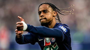 Bradley Barcola a inscrit un doublé en finale de Coupe de France.