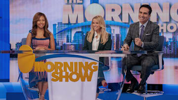 Nicole Beharie, Reese Witherspoon and Nestor Carbonell in "The Morning Show," now streaming on Apple TV+.