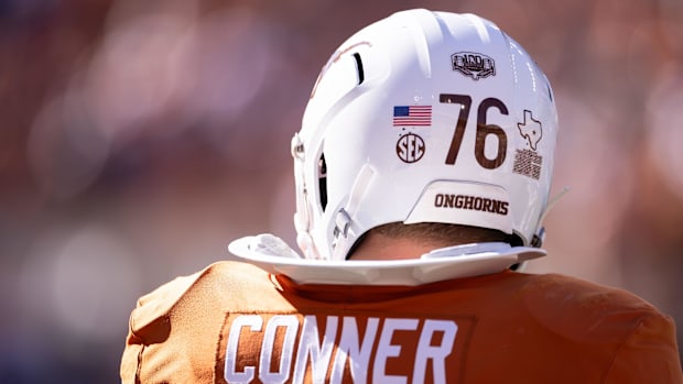 Texas Longhorns left guard Hayden Conner 