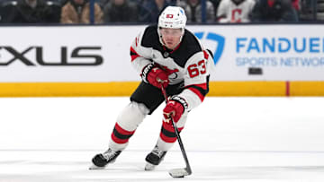 Jesper Bratt, New Jersey Devils v Columbus Blue Jackets