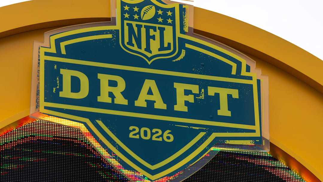 The 2026 NFL Draft logo is displayed atop the NFL Draft countdown clock.