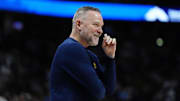 Denver Nuggets head coach Michael Malone reacts in the second half against the Utah Jazz.