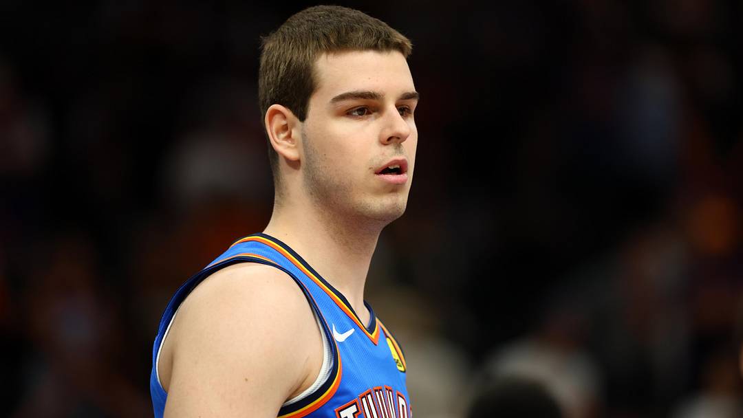 Apr 27, 2026; Phoenix, Arizona, USA; Oklahoma City Thunder guard Nikola Topic (44) against the Phoenix Suns during game four of the first round of the 2026 NBA Playoffs at Mortgage Matchup Center. Mandatory Credit: Mark J. Rebilas-Imagn Images Apr 27, 2026; Phoenix, Arizona, USA; Oklahoma City Thunder guard Nikola Topic (44) against the Phoenix Suns during game four of the first round of the 2026 NBA Playoffs at Mortgage Matchup Center. Mandatory Credit: Mark J. Rebilas-Imagn Images