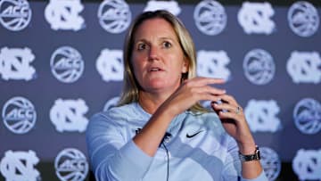 Head coach Courtney Banghart at the 2025 ACC Tipoff 