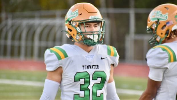 Peyton Davis is one of a cadre of running backs this Tumwater offense is using in 2024.