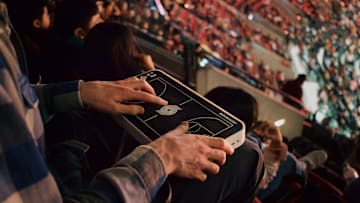 The OneCourt tablet permits fans with no or low vision to experience a game in real time.