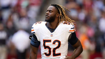 Nov 3, 2024; Glendale, Arizona, USA; Chicago Bears defensive end Darrell Taylor (52) against the Arizona Cardinals at State Farm Stadium. Mandatory Credit: Mark J. Rebilas-Imagn Images