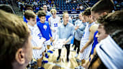 BYU head coach Kevin Young prepares for the opening tip against Texas Tech