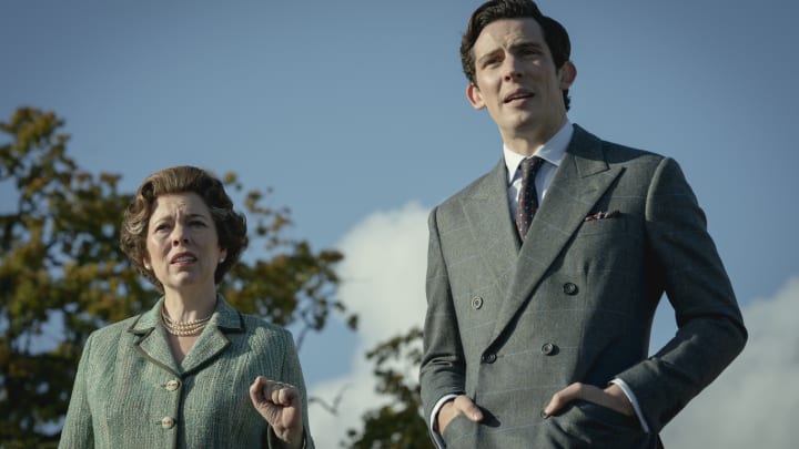 Picture shows: Queen Elizabeth II (OLIVIA COLMAN) and Prince Charles (JOSH O CONNOR). Image courtesy Des Willie/Netflix 