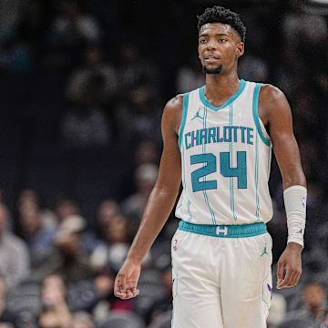 Oct 8, 2024; Charlotte, North Carolina, USA;  during the second half at Spectrum Center. Mandatory Credit: Jim Dedmon-Imagn Images