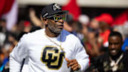 Oct 19, 2024; Tucson, Arizona, USA; Colorado Buffalos head coach Deion Sanders against the Arizona Wildcats at Arizona Stadium. 