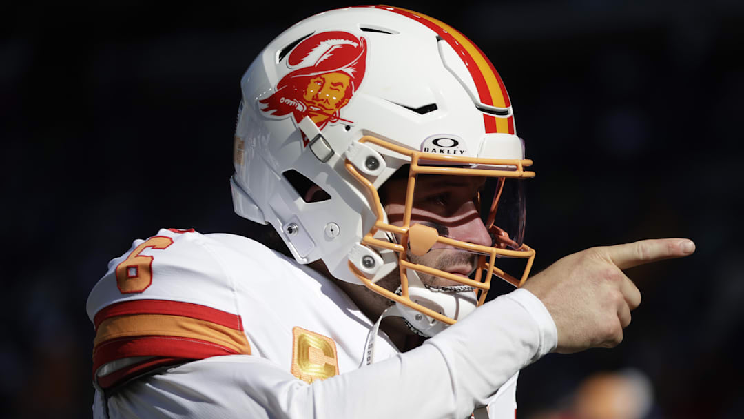 Tampa Bay Buccaneers QB Baker Mayfield is an MVP candidate, but where does he actually rank among the competition? (Mandatory Credit: Joe Nicholson-Imagn Images)