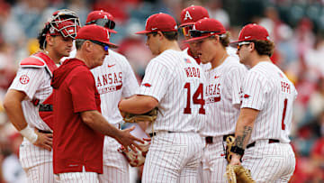 Gage Wood was phenomenal in the start for the Arkansas Razorbacks in the Game 2 victory against Florida in Gainesville.  