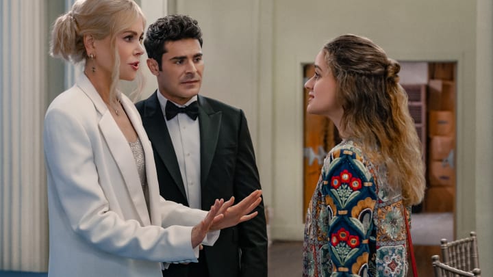 A Family Affair. Nicole Kidman as Brooke Harwood, Zac Efron as Chris Cole, and Joey King as Zara Ford. Cr. Tina Rowden / Netflix © 2023