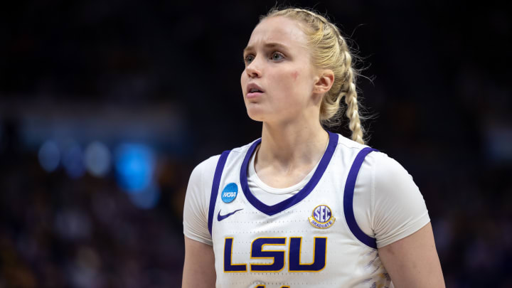 Mar 24, 2024; Baton Rouge, Louisiana, USA; LSU Lady Tigers guard Hailey Van Lith (11) looks on against the Middle Tennessee Blue Raiders during the second half at Pete Maravich Assembly Center. 