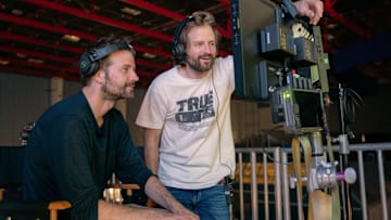 Matt and Ross Duffer on set of Stranger Things season 5 