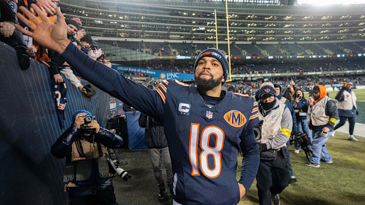 The Chicago Bears and quarterback Caleb Williams are favored on Sunday. The Chicago Bears and quarterback Caleb Williams are favored on Sunday.