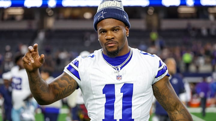 Dallas Cowboys defensive end Micah Parsons reacts after the game against the Baltimore Ravens.