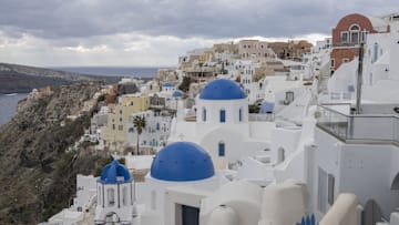 Santorini Island in the Aegean Sea