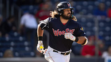 Worcester Red Sox catcher Jorge Alfaro.