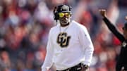 Oct 19, 2024; Tucson, Arizona, USA; Colorado Buffalos head coach Deion Sanders against the Arizona Wildcats at Arizona Stadium. 