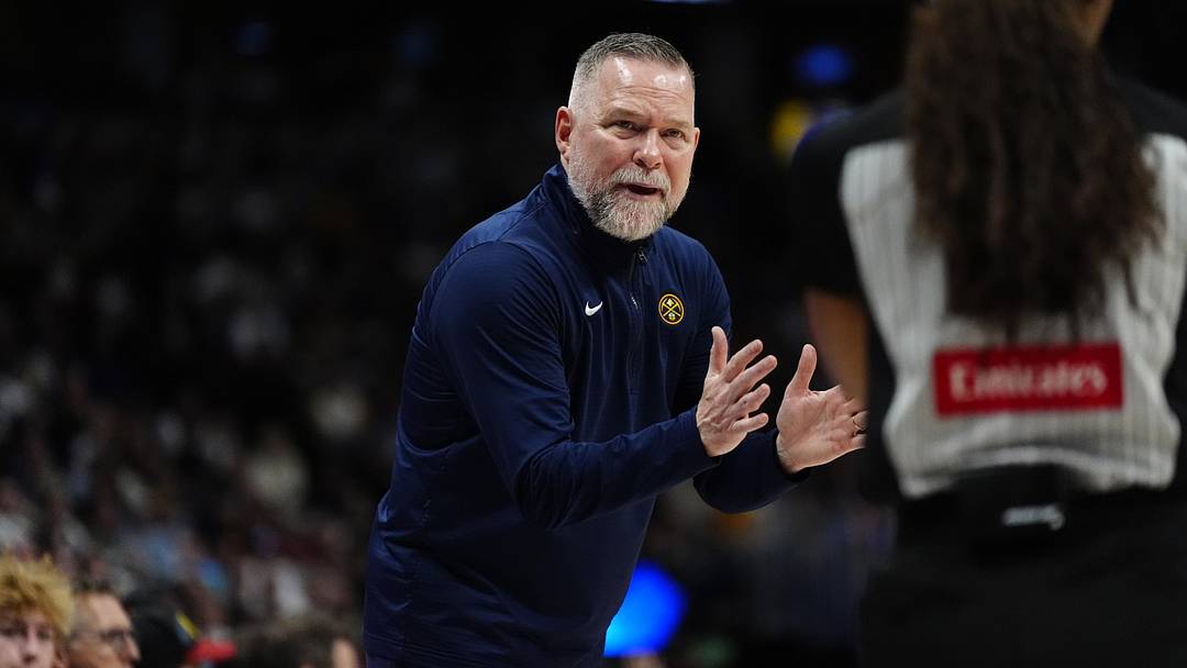 Apr 6, 2025; Denver, Colorado, USA; Denver Nuggets head coach Michael Malone reacts towards referee Danielle Scott (87) in the second half against the Indiana Pacers at Ball Arena. Mandatory Credit: Ron Chenoy-Imagn Images Apr 6, 2025; Denver, Colorado, USA; Denver Nuggets head coach Michael Malone reacts towards referee Danielle Scott (87) in the second half against the Indiana Pacers at Ball Arena. Mandatory Credit: Ron Chenoy-Imagn Images