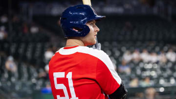 South Carolina baseball signee Beau Hollins at the MLB Draft Combine