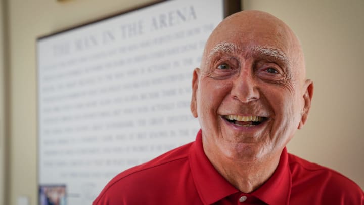 Dick Vitale during his recovery in 2022. Dick Vitale during his recovery in 2022.
