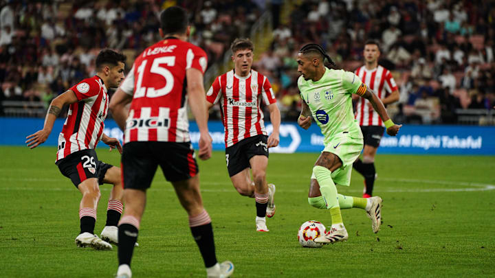 Raphinha é o vice-artilheiro do Barça no campeonato, com 18 gols, atrás apenas de Lewandowski (25) Raphinha é o vice-artilheiro do Barça no campeonato, com 18 gols, atrás apenas de Lewandowski (25)