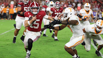 Alabama Crimson Tide quarterback Ty Simpson (15)